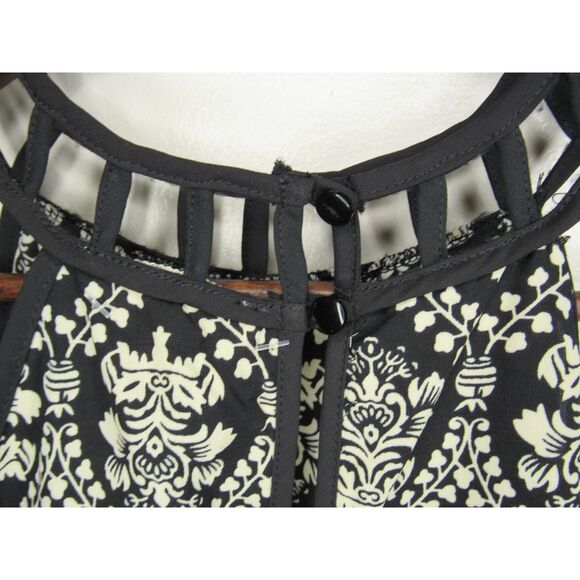 Beautiful Damask Print Sleeveless Monteau Dress NWOT! Size Lg. - Picture 6 of 7